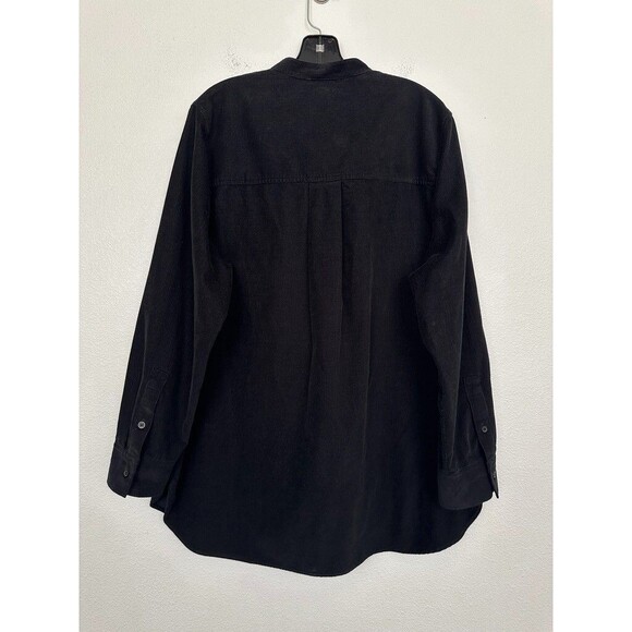 COS Corduroy Relaxed Button Front Tunic Long Sleeve Black Oversized Women's 12 - Picture 10 of 11